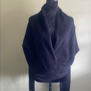 Free people faux wrap black sweater, size M